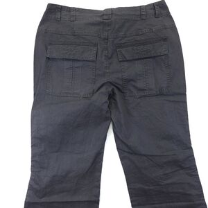 Free People Womens Cargo Pants Size 2 Black Mid Rise Cotton Straight